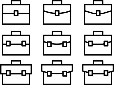 Bavullar Beyaz Arkaplanda Ayrı Ayarlandı 