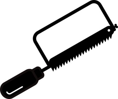 Testere kullanıcısının siyah silueti