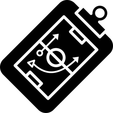 Siyah pano futbol stratejisi diyagramını gösteriyor