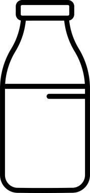 Süt Şişesi ikon vektör illüstrasyonu