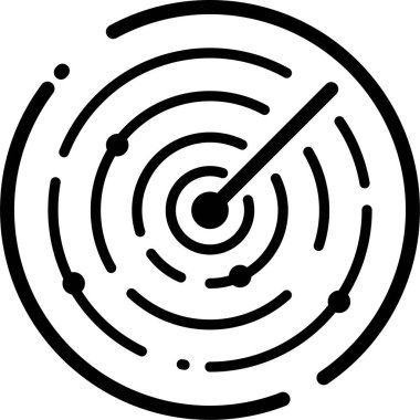 radar web simgesi vektör illüstrasyonu
