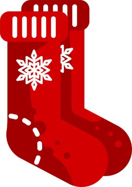 Yılbaşı çorapları web simgesi vektör illüstrasyonu