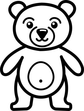 Oyuncak ayı web simgesi vektör illüstrasyonu