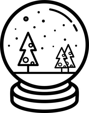 Kar, cam kar küresinin içine düşüyor.