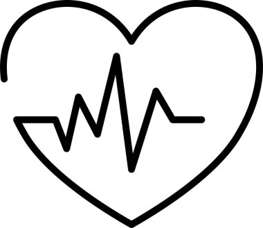 kardiyogram kalp atışı web simgesi çizimi