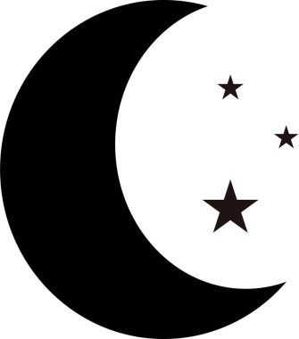 Beyaz arka plan üzerinde vektör illüstrasyon izole ay simge