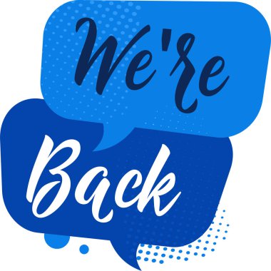 Biz sırt çıkartması vektör illüstrasyonuyuz.