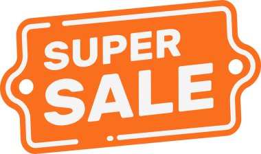 süper satış etiketi vektör illüstrasyonu