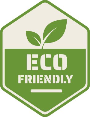 Çevre dostu etiket vektör çizimi