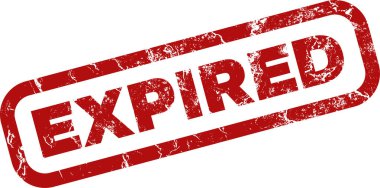 Süresi dolmuş grunge pul vektör çizimi