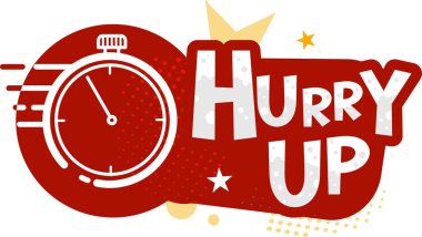 Acele et etiket vektör illüstrasyonu