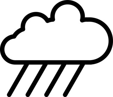 yağmur web simgesi vektör illüstrasyonu