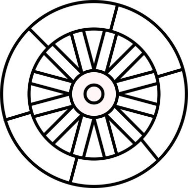 tekerlek ağ ikonu vektör çizimi