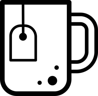 Bir fincan çay web ikonu vektör illüstrasyonu