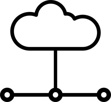 bulut hesaplama web simgesi vektör illüstrasyonu