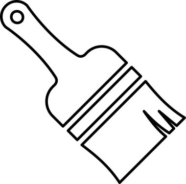 boya fırçası web simgesi vektör çizimi