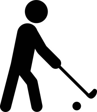 Golfçü web simgesi vektör illüstrasyonu
