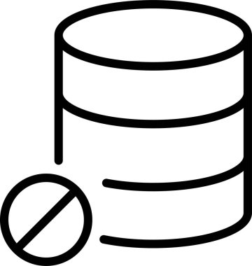 veritabanı sunucusu web simgesi vektör çizimi