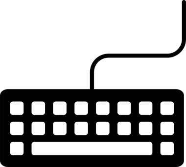 bilgisayar klavyesi web simgesi vektör çizimi