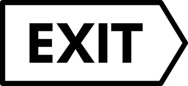 Çıkış web simgesi vektör illüstrasyonu