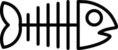 Balık Web Simgesi, Beyaz Arkaplan Üzerine Basit Resimler 