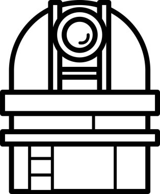 Çizgi çizimi astronomik gözlemevi yapısını gösteriyor