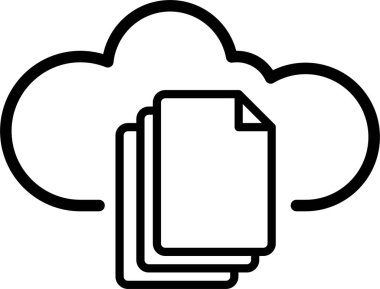 bulut depolama simgesi, vektör illüstrasyonu