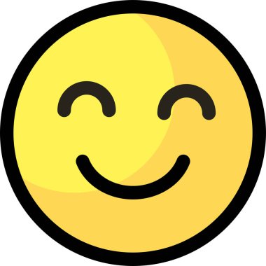 Emoji Face Simgesi, Beyaz Arkaplan Modern Görüntü 