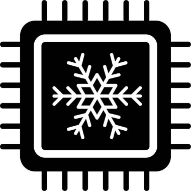 Kar Tanesi düz simgesi, vektör illüstrasyonu