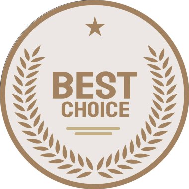 En iyi seçenek etiket. vektör çizim