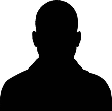 insan silueti simgesi, vektör illüstrasyonu