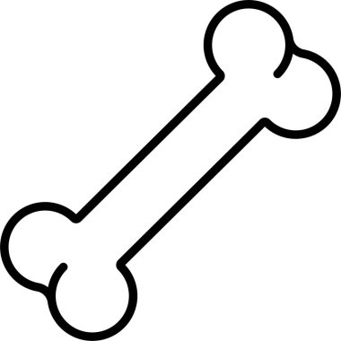 Çizgi biçimi, vektör illüstrasyonunda kemik ikonu