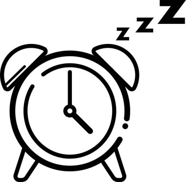 Alarm saat vektör simgesi, vektör illüstrasyonu