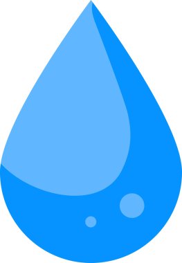 Mavi su damlası. Basit resimleme