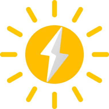 elektrik enerji simgesi tasarımı ana hat biçiminde