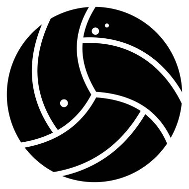 Eğri paneller gösteren siyah voleybol simgesi
