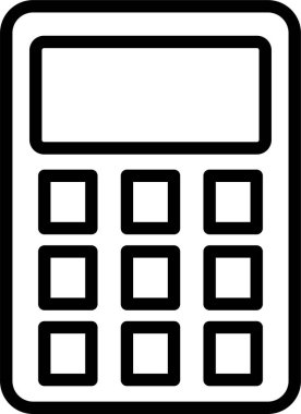 hesaplayıcı web simgesi beyaz arkaplan üzerinde basit illüstrasyon 