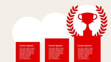Galibiyet ve ödül kupası konsepti. vektör illüstrasyonu