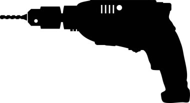 Basit bir elektrik matkabının vektör silueti