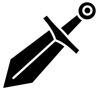 kılıç simgesi modada, vektör illüstrasyonunda