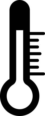 Siyah termometre simgesi yükselen sıcaklığı gösteriyor