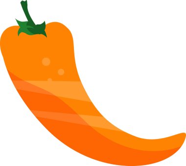 turuncu kırmızı biber, vektör illüstrasyonu 