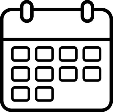 Takvim. Web simgesi basit illüstrasyon