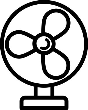Dönen bıçakları gösteren basit bir elektrik fan simgesi