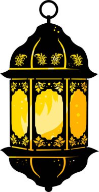 Beyaz arkaplanda ramazan fener simgesi 