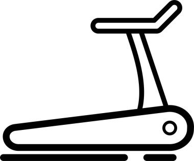 Egzersiz ekipmanlarını gösteren basit bir koşu bandı simgesi