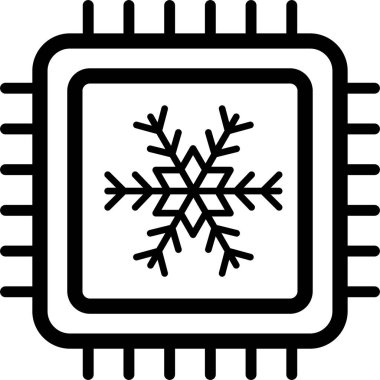 Kar Tanesi düz simgesi, vektör illüstrasyonu