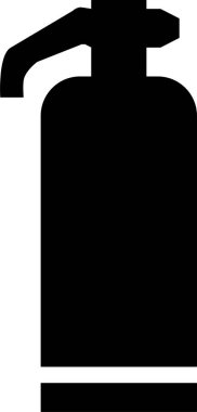 Yangın söndürme ikonu silueti. Basit tasarım, vektör illüstrasyonu