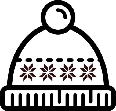 Kar tanesi desenli örülmüş kış şapkası.