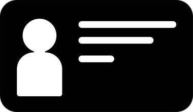 Kart tanımlama simgesi, vektör illüstrasyonu